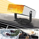 Machswon - Portable Car Heater 2 in 1 Fast Heating & Cooling Fan, 12V 150W, Windshield Defrosting De-Icer with Handle