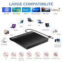 Cocopa - External CD/DVD Drive with USB 3.0, High-Speed Data Transfer, Portable Design