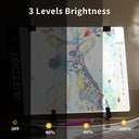 Artdot - A4 Light Pad for Diamond Painting, USB Powered, Adjustable Brightness, Detachable Stand