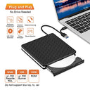 Amicool - USB 3.0 Type-C External DVD Drive, Slim Portable CD/DVD Burner