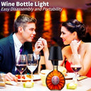 Marka - Wireless Touch Table Lamp, Rechargeable LED Wine Bottle Light, 3 Color Modes