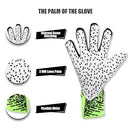 Olyspm - Children's & Men's Goalkeeper Gloves with 3mm Latex Palm, Breathable & Flexible Size 8