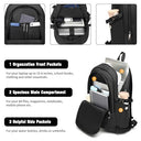 Kono - Lightweight Laptop Backpack with USB Charging Port, Durable Polyester Rucksack for Travel and Work