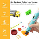 Dikale - 3D Printer Pen Set with 12 Colors, 1.75mm PLA Filament & 250 Stencils