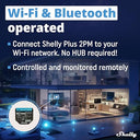 Shelly - Plus 2PM WiFi & Bluetooth Smart Relay Switch with Power Metering