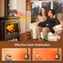 Do-Electr - 10-Blade Heat Powered Fireplace Fan with Thermometer, Quiet & Efficient