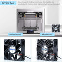 Hose Vary - 100mm DC Exhaust Fan, 3000RPM, AC/DC Adapter, Stepless Dimmer