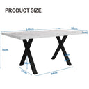 Generisch Modern Wrought Iron Dining Table with Marble Structure