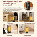 Morenjoy - 500W Ceramic Fan Heater with 2s Quick Heat, Overheat Protection, Energy Saving, Quiet for Office & Small Rooms