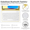 Laetass - iPad 10 Case with Magnetic Keyboard, Auto Sleep/Wake, German QWERTZ