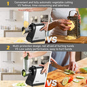 Nictemaw - 250W Electric Vegetable Slicer with 5 Stainless Steel Blades