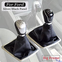 Eleonore Silver Black Gear Shift Knob 5 Gear 6 Speed Manual - For Ford Focus, C-Max, Galaxy - Dust Resistant