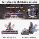 Kenvor - Floor Brush Compatible with Dyson V7-V15, Direct Drive & 5 LED Lights