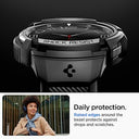 Spigen - Rugged Armor Pro Case for Samsung Galaxy Watch 6 Classic 43mm, TPU Protection, Adjustable Band, Shock-Resistant Design