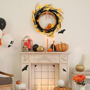 Halloween Decor - LED Fairy String Lights with Pumpkin & Bat Pendants, 1.8m