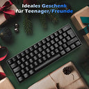 Tecurs Mechanical Gaming Keyboard 60% Qwertz For Pc & Ps5 - Compact & Ergonomic