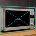 Cecotec GrandHeat 2000 Flatbed Steel Microwave - Spacious Interior for Large Dishes