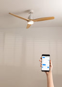 CREATE Natural Wood Ceiling Fan with Wifi and Remote