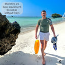 Khroom - Adjustable Snorkel Fins for Adults & Kids, Lightweight, Short Diving Flippers