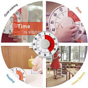 Eurotel - Giant Timer 16 x 5 cm - Single Colour Contrast - Easel or Magnet - Straight Numbers