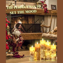 Da By - Hand Painted Birch Bark LED Candle Set with Remote & Dancing Flame