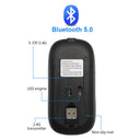JjoiaS - Bluetooth 5.2 Wireless Mouse, Silent, Lightweight, USB Rechargeable