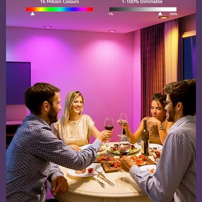 Lepro - GU10 Smart LED Bulb, Colour Changing, WiFi & Bluetooth, Pack of 4