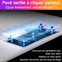 HOU - iPad Air 11" 2024 Keyboard Case with Backlight, AZERTY Layout, Magic Stand