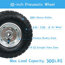Hongfufu 10" Pneumatic Heavy-Duty Wheel For Hand Trucks & Lawn Mowers - Easy Installation