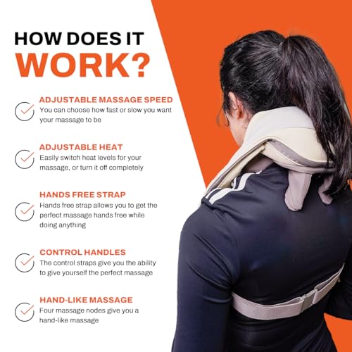 FORTHiQ - Hand-Like Neck Massager With Heat & Speed Control for Pain Relief