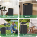 Jejuwe - 105L Foldable Kitchen Recycling Bin with Lid & Reusable Inner Bag