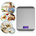 Samtek - Digital Kitchen Scale 1g/10kg, Stainless Steel Platform, Backlit Display