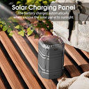 Mesqool - Rechargeable Camping Lantern with Solar, Hand Crank, USB Charger, Collapsible Design