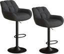 Hawthyhome Adjustable Bar Stools Set of 2 with PU Leather