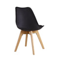 Life Interiors 6-Piece Retro Modern Dining Chair Set with Cushioned Pad Seat