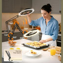 LUXSURE Overhead Phone Mount with Ring Light for video recording and live streaming