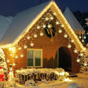 Loyyz - 94 LED Snowflake Fairy Lights, 8 Modes, Timer, Indoor/Outdoor Decor