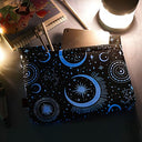 Lparkin - Glow in the Dark Padded Book Cover with Button & Extra Pocket, 11"x9"