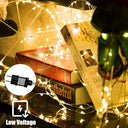 Gresonic - 100LED Warm White Fairy Lights, 10m Copper Wire, Waterproof, Indoor/Outdoor