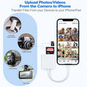 Square - 3 in 1 SD Card Reader for iPhone, Dual Slot, Plug and Play, No App Needed