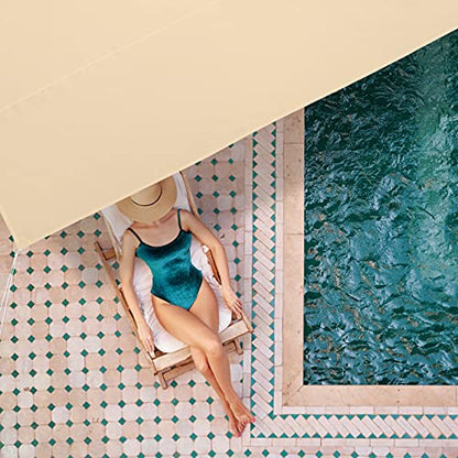 Relaxdays - UV Resistant Waterproof Rectangle Shade Sail for Balcony & Camping, Beige 2.5 x 3.5 m