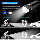 Realky - Rechargeable LED Bicycle Light Set, StVZO Approved, Waterproof, USB Charging