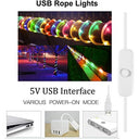 Afufu - 20m RGBY LED Tube Light, IP65 Waterproof, 8 Remote Modes, Timer