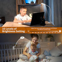 IZELL - 23 LED Reading Lamp with USB Charger, 3 Colors, 10 Brightness Levels