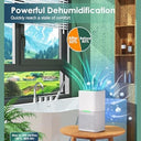 Tukima - Silent 1.6L Electric Air Dehumidifier with 7 Colorful LEDs & Timer