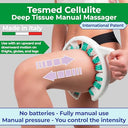 Tesmed - Manual Anti-Cellulite Massager, Patented, Made in Italy, Triple Action