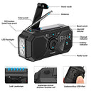 HuiJuKeJi - Crank Solar Radio with LED Torch, USB Rechargeable, Emergency SOS