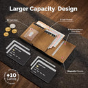 Manmaxim - Minimalist RFID Blocking Wallet, Slim Pop Up Card Holder for Men