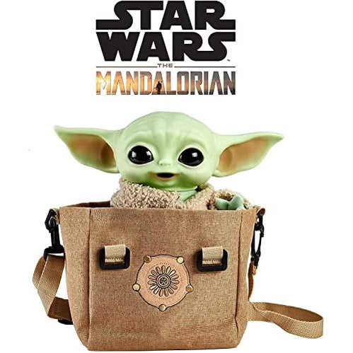 Mattel - 10" Star Wars Grogu Plush Toy with Sounds and Carrier, Inspired by The Mandalorian