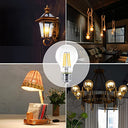 EXTRASTAR - E27 LED Edison Screw Filament Bulb, 8W, Warm White 2700K, Pack of 6